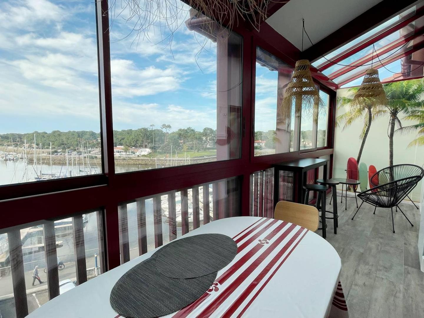 Apartamento Port Sud - T3 En Duplex Avec Vue Panoramique Sur Le Port De Capbreton Exterior foto
